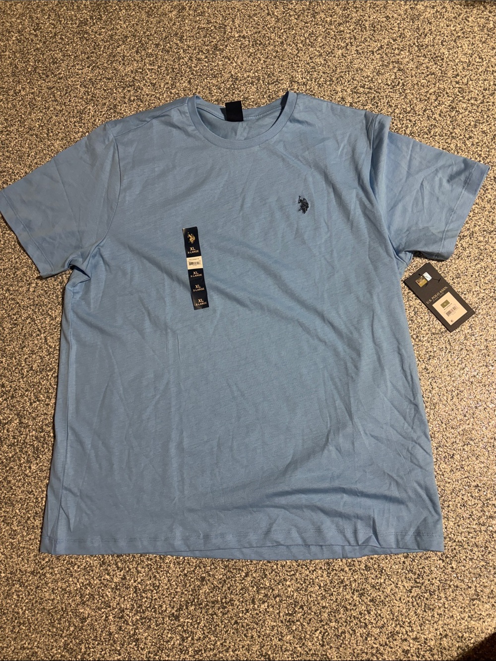 U.S. Polo Assn. Light Blue Crew Neck Short Sleeve Tee with Logo